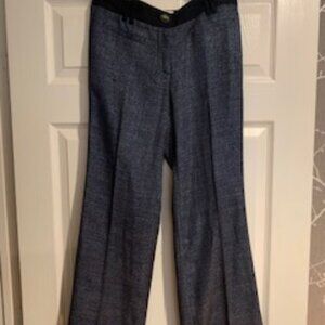 Blue Shimmer Trousers with Black Waistband